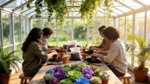 A Glass Conservatory as a Hub for Plant Workshop Ideas